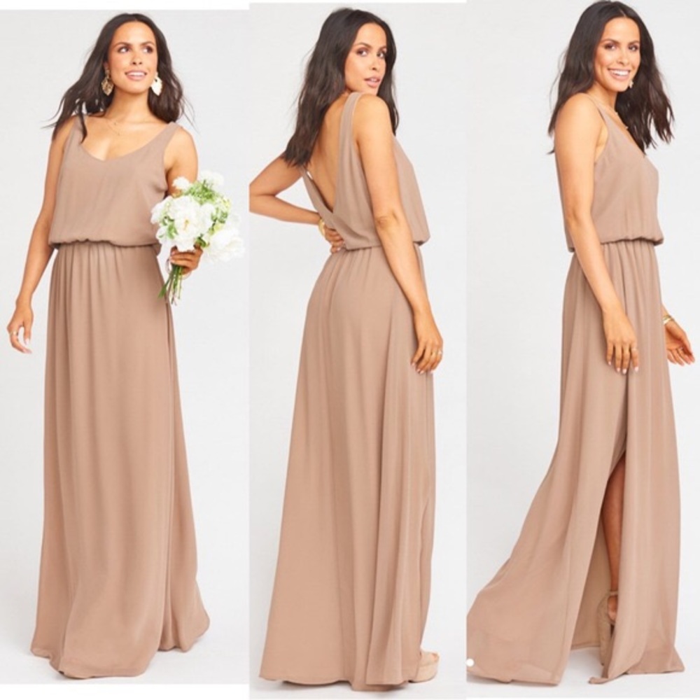 SHOW ME YOUR MUMU BOHO KENDALL DRESS SZ LG NUDE
